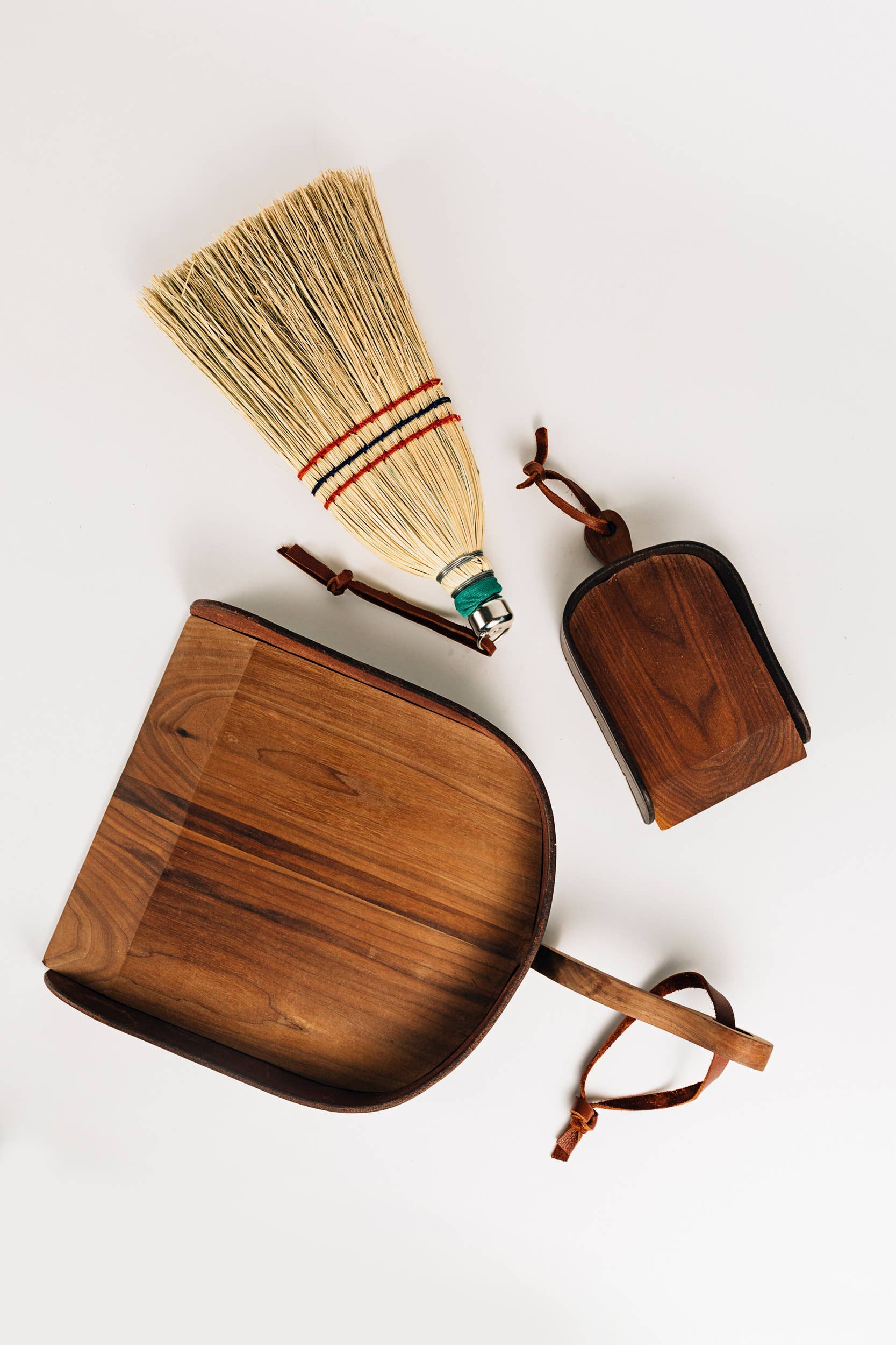 The Wood and Leather Dustpan