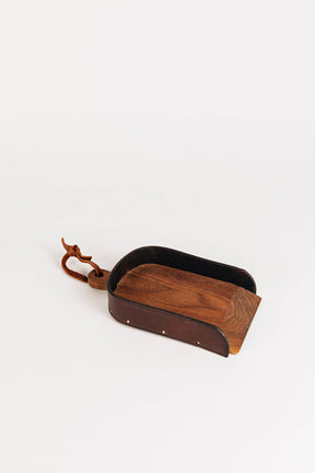 The Child's Leather and Wood Dustpan